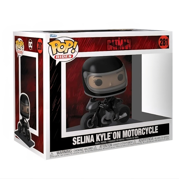 Funko Pop! Rides DC The Batman Selina Kyle on Motorcycle Vinyl Figure 281 Black - Picture 1 of 10